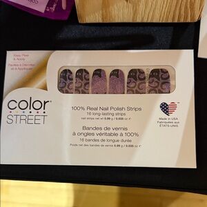 Color Street CAT’S ALL FOLKS Purple Nail Strips